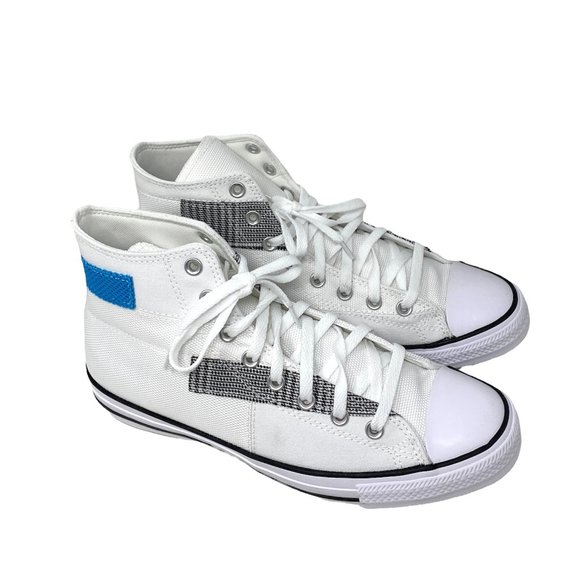 💖MEGA SALE💖Converse Ctas HI White Blue High Top Men's Sneakers Canvas 168746C - Picture 6 of 9